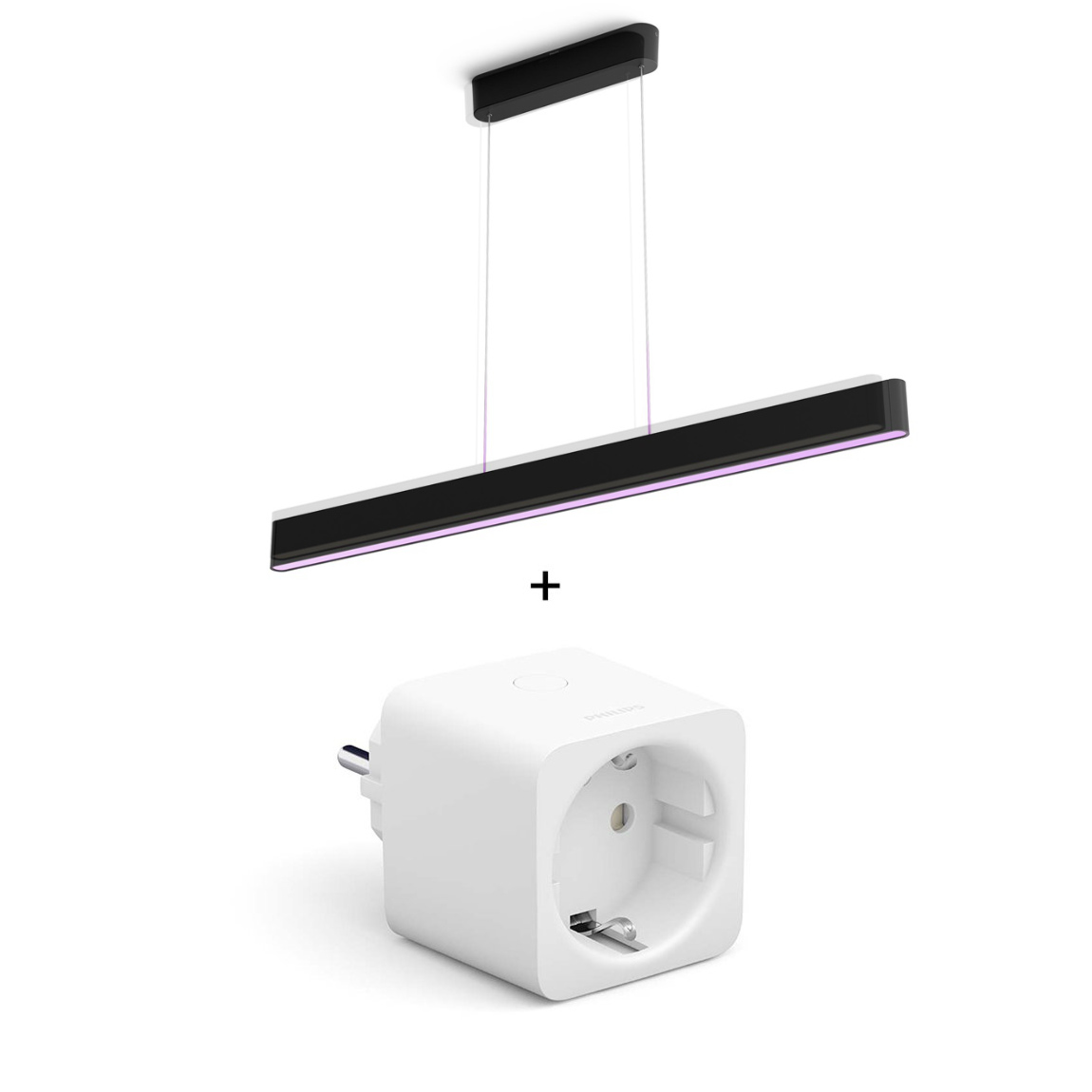 Philips Hue White & Color Ambiance Ensis Pendelleuchte 5500lm - Schwarz + Steckdose