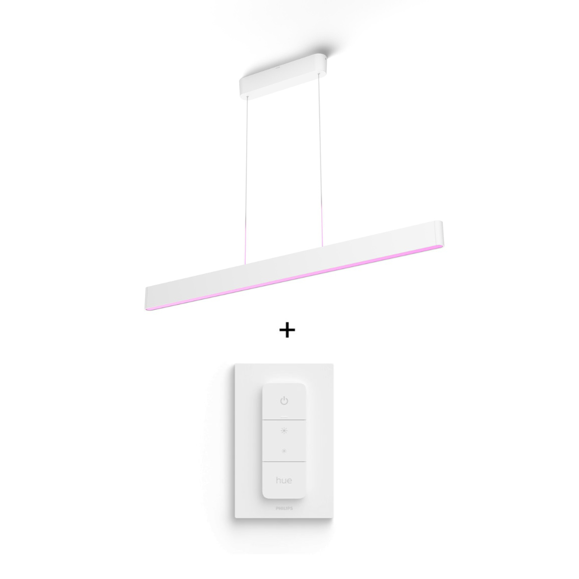 Philips Hue White & Color Ambiance Ensis Pendelleuchte 5500lm - Weiß + Dimmschalter