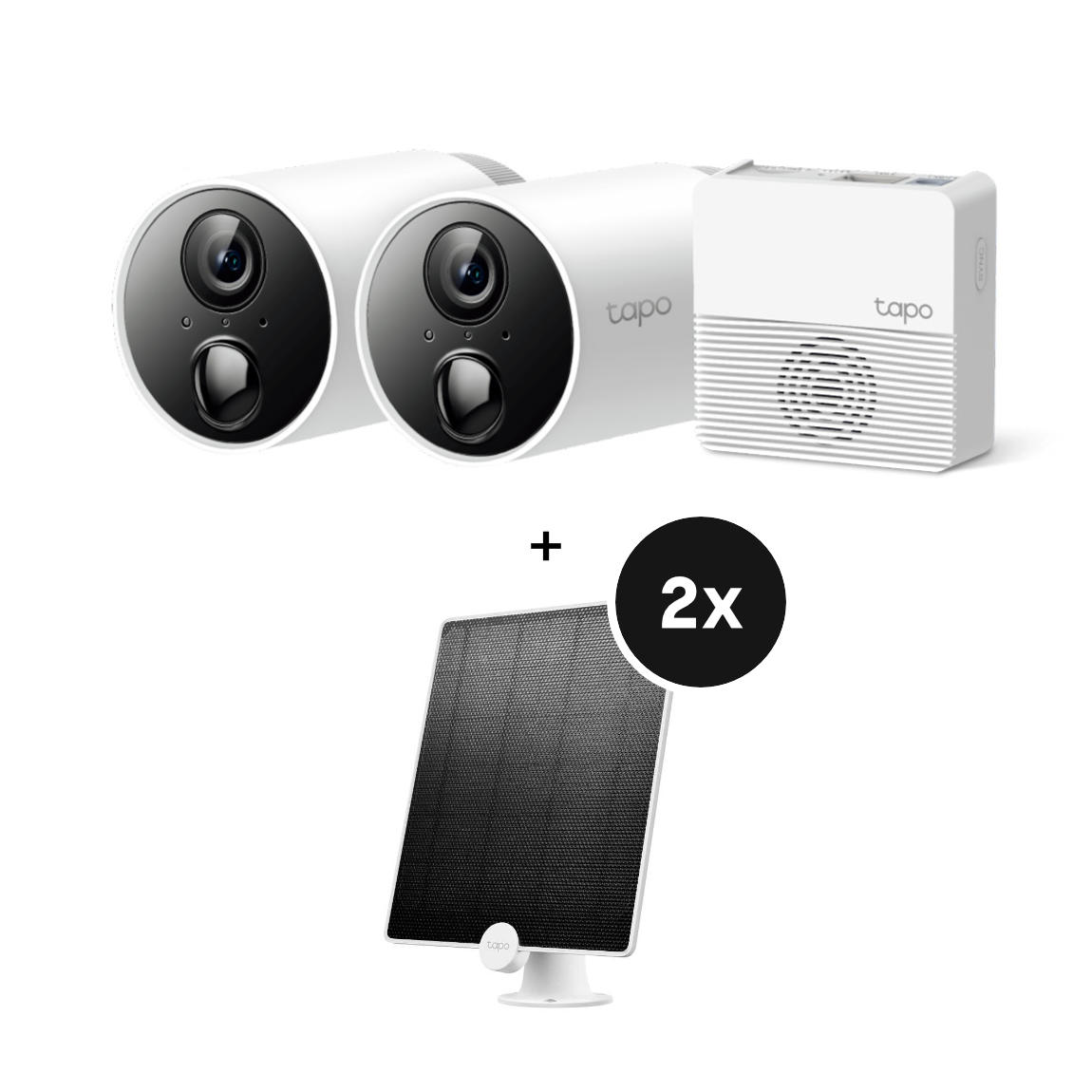 TP-Link Tapo C400S2 - Intelligentes 2-Kamera Sicherheitssystem + A200 Solarpanel 2er-Set