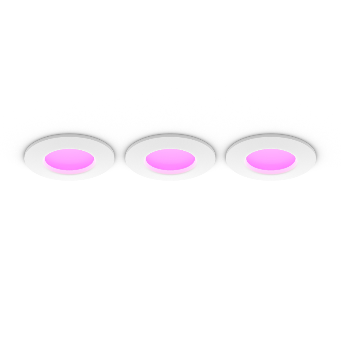 Philips Hue White & Colour Ambiance Deckenleuchte S - 1000lm, rund, 90mm - 3er-Set - Weiß