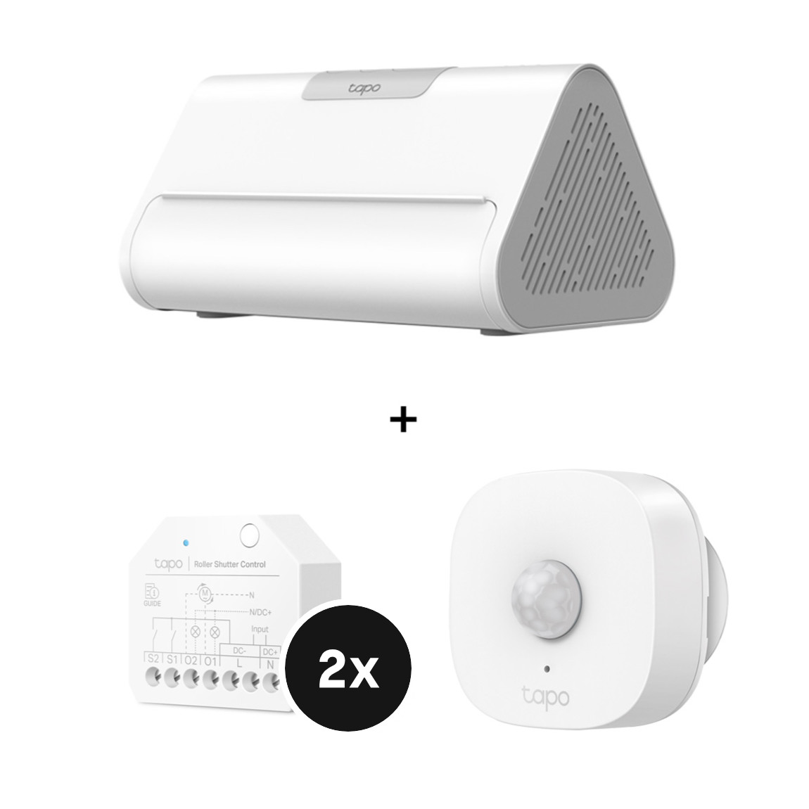 TP-Link Tapo Starter Set - mit H500 Homebase, Bewegungsmelder T100 + 2 Relaisschalter S112