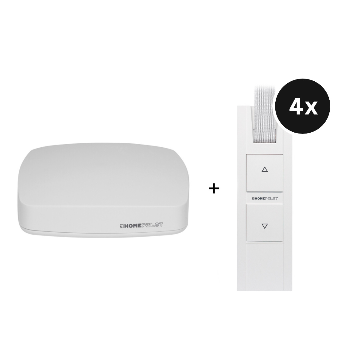 HOMEPILOT Starter Set - mit Gateway premium + 4 Gurtwickler RolloTron pure smart