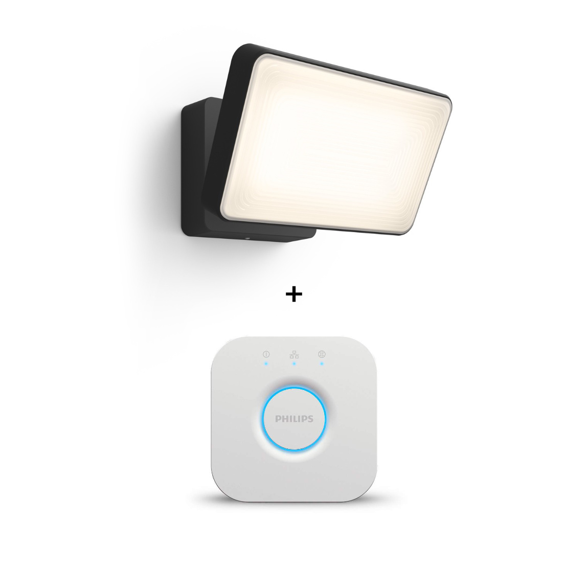 Philips Hue LED Flutlicht Welcome + Bridge Bundle Image