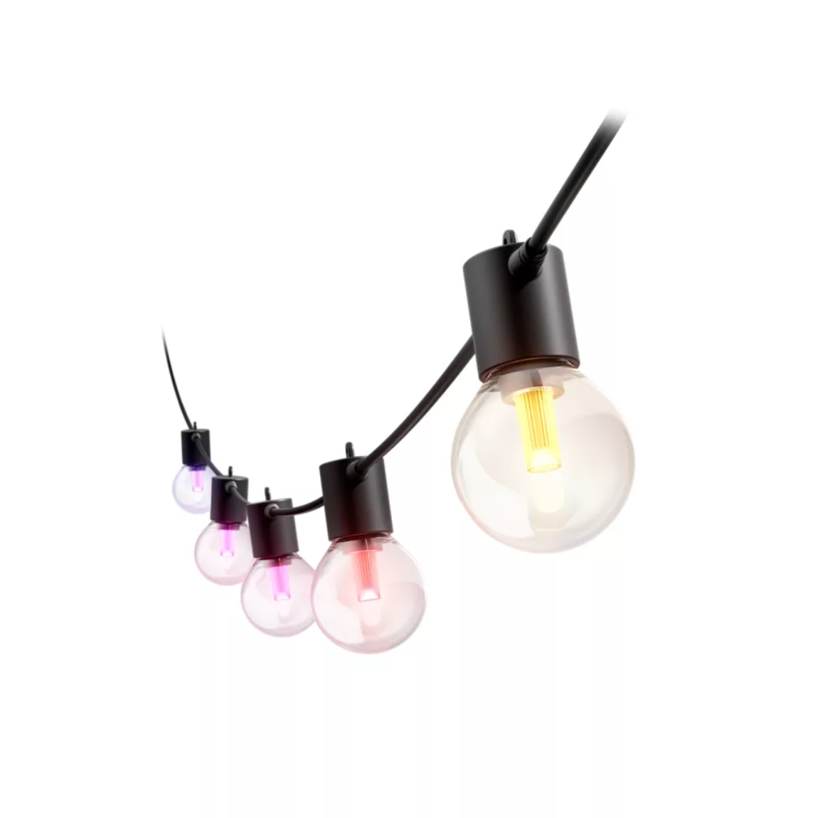 Philips Hue Festavia Globe Au&szlig;enlichterkette - 14m - Schwarz