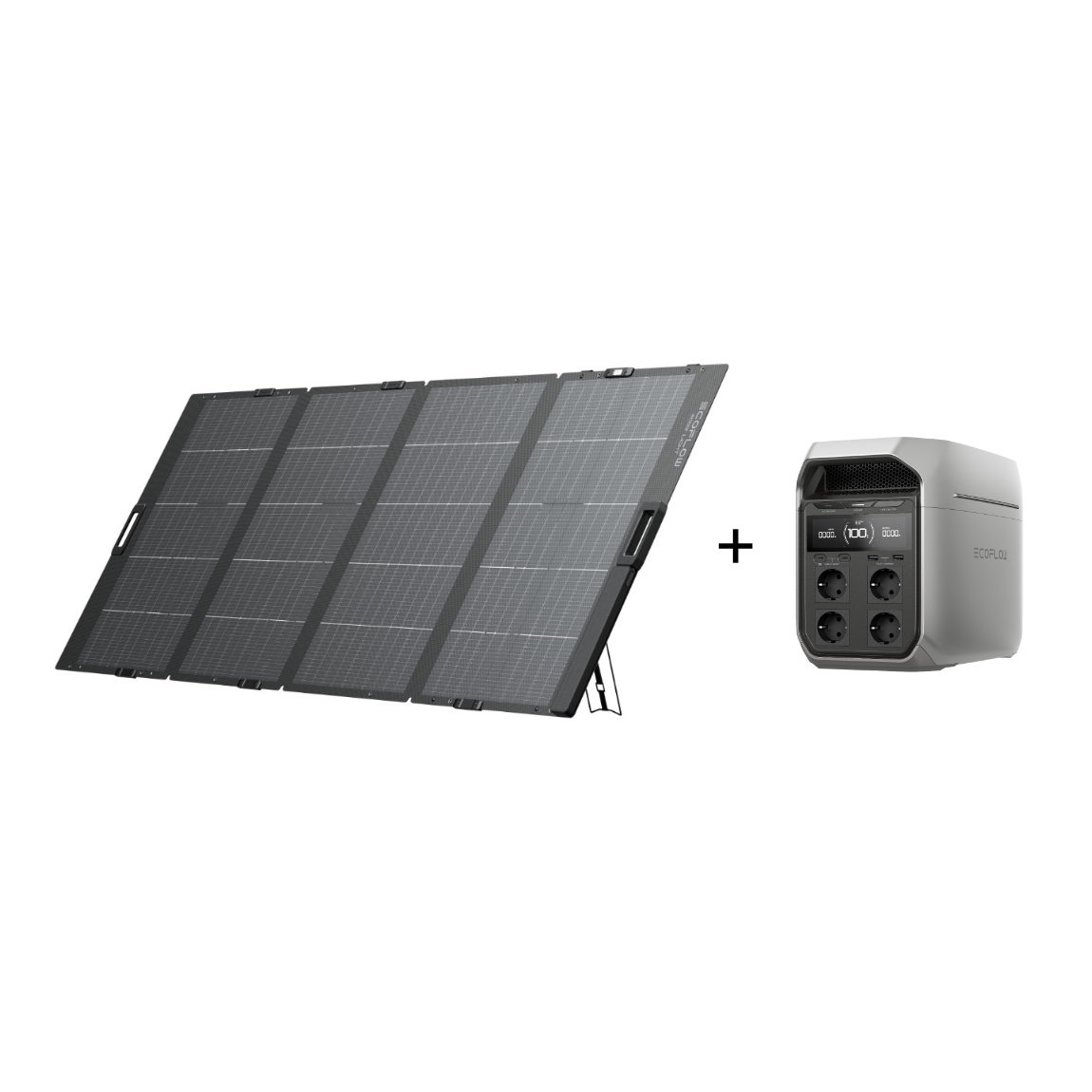 EcoFlow Offgrid Set - mit Solar Panel (400W) + tragbarer Powerstation DELTA 3 Plus (1024 W, 1800 Wh)