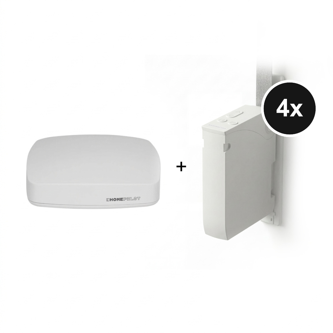 HOMEPILOT Starter Set - mit Gateway premium + 4 Rademacher Universal Gurtwickler smart