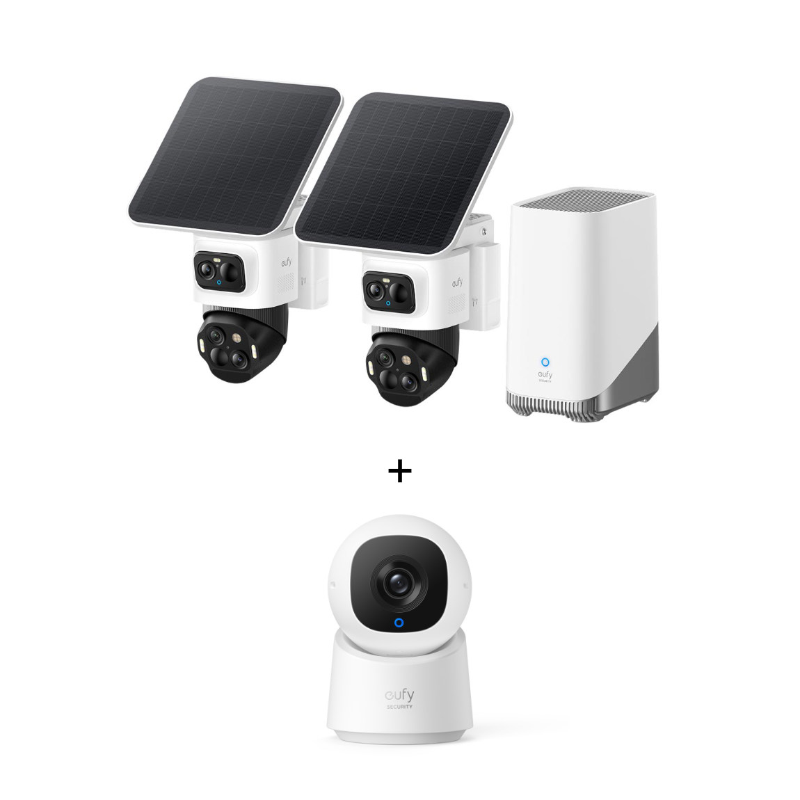eufy S4 Starter-Set 2+1 - 2er-Kameraset mit HomeBase 3 + Indoor Cam C220