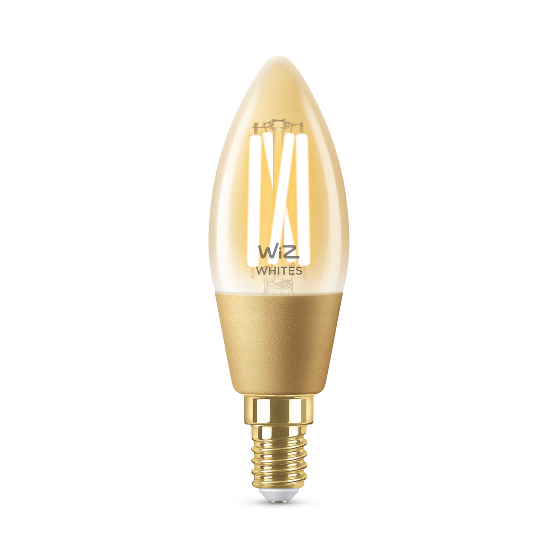 WiZ 25W E14 Kerzenform Filament Amber Warm- und Kaltweiß - Weiß