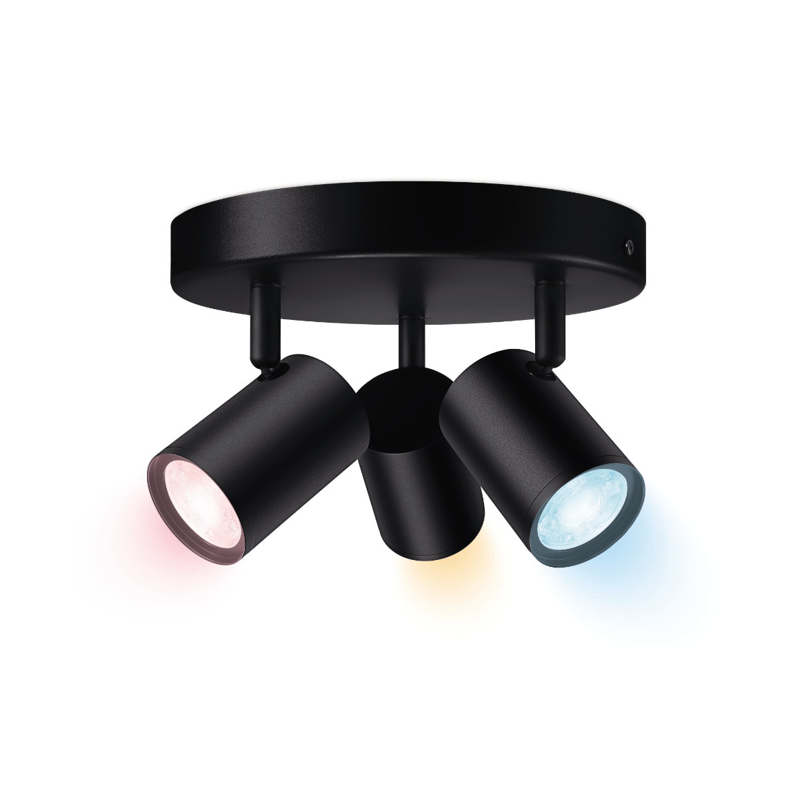WiZ IMAGEO 3er Spots Deckenleuchte rund Tunable Farbig - Schwarz