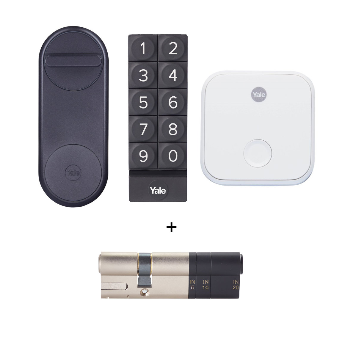 Yale Linus Komplett Set - Smart Lock + Bridge + Adjustable Zylinder + Keypad