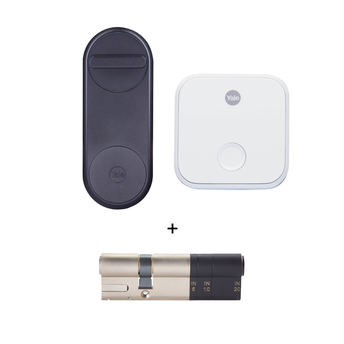 Yale Linus Smart Lock + Bridge + Adjustable Zylinder (30 - 60 mm längenverstellbar)