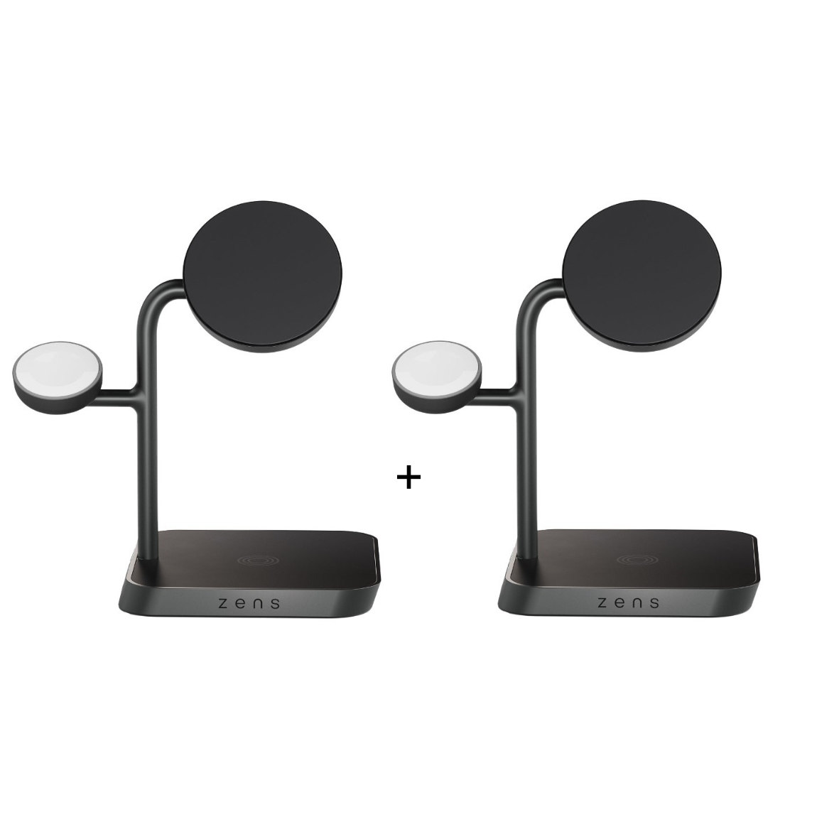 Zens Office Charger 2 - Duo-Ladestation für den Schreibtisch mit Qi2 - 2er-Set
