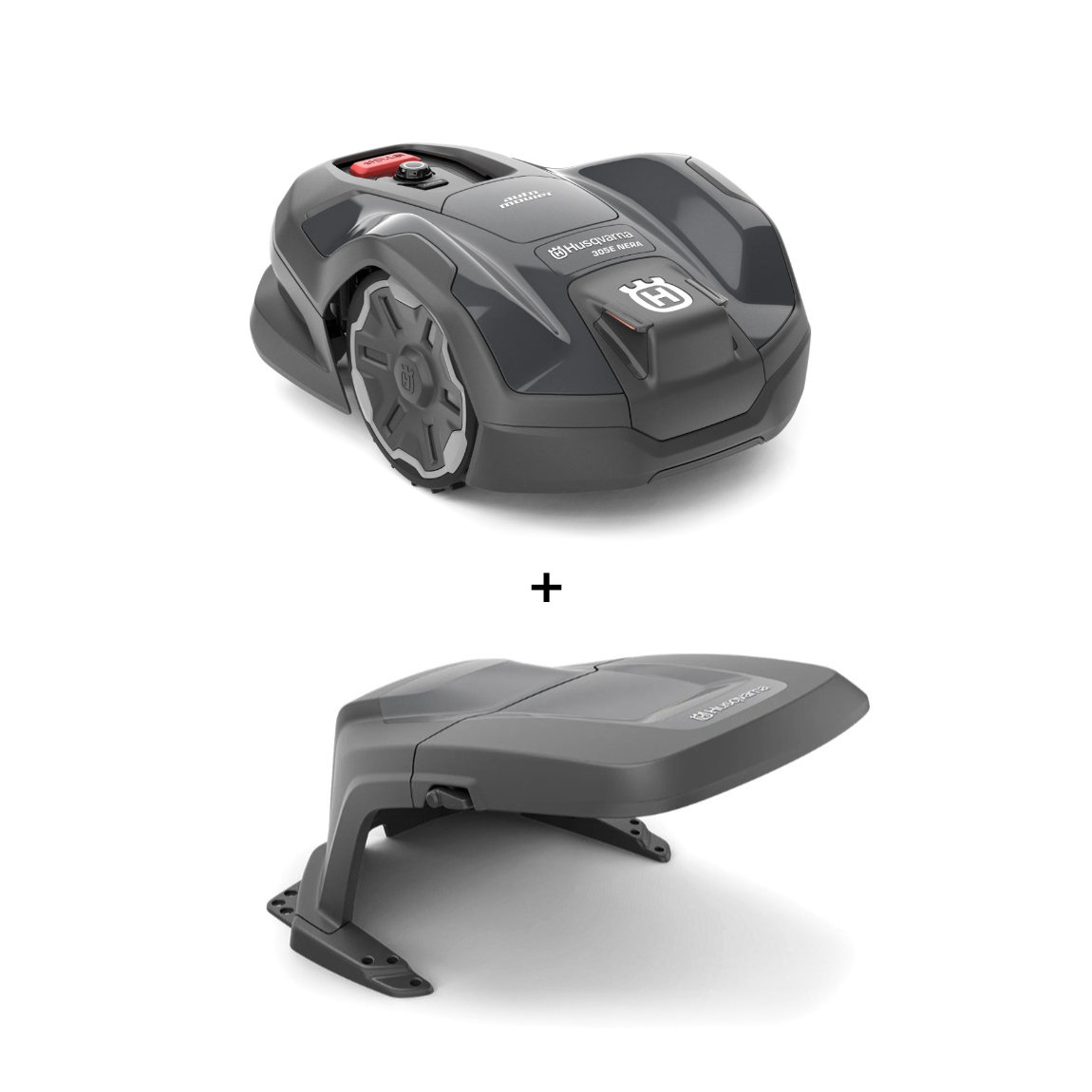Husqvarna Automower 305E NERA (mit gratis EPOS) bis 900 m² + gratis Garage