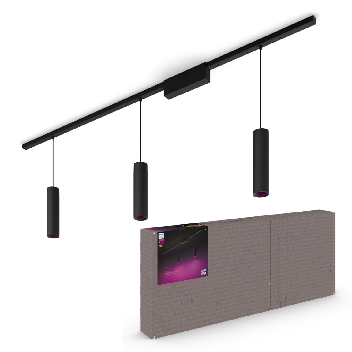 Thumbnail - Philips Hue Perifo Basis-Set 3er Pendelleuchte - Schwarz