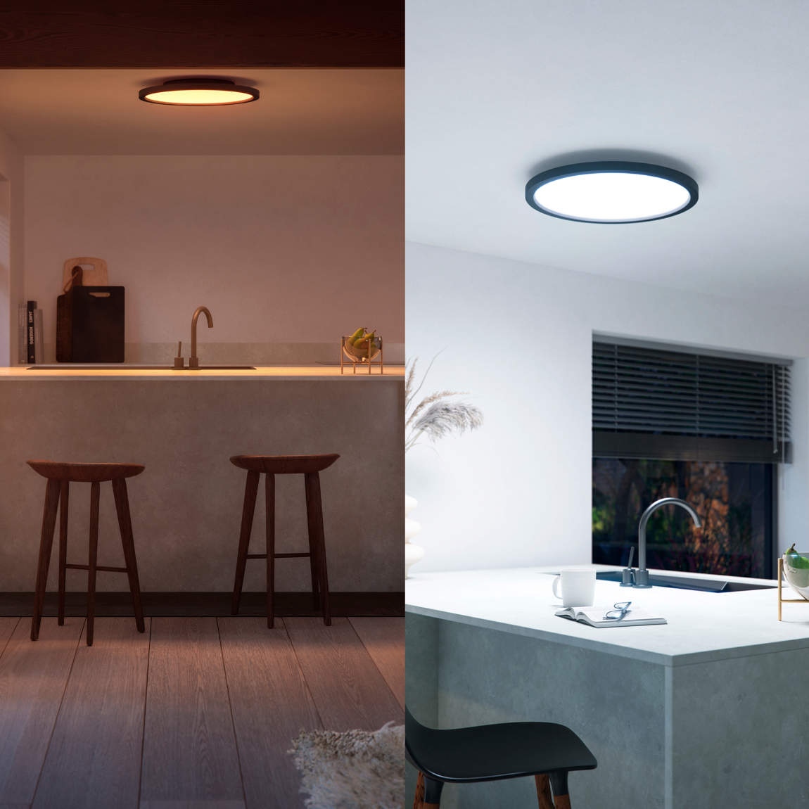 Thumbnail - Philips Hue White Ambiance Aurelle Panelleuchte - ⌀40cm - Schwarz