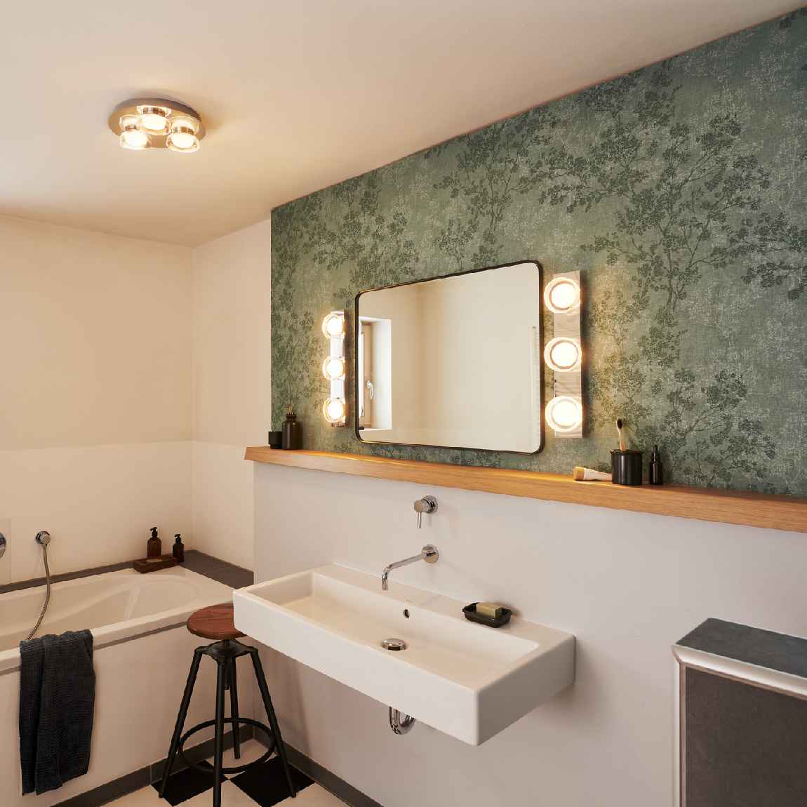 Thumbnail - Ledvance SMART+ Orbis Round Bad-Wandleuchte 48 cm Warm- und Kaltweiß - silber