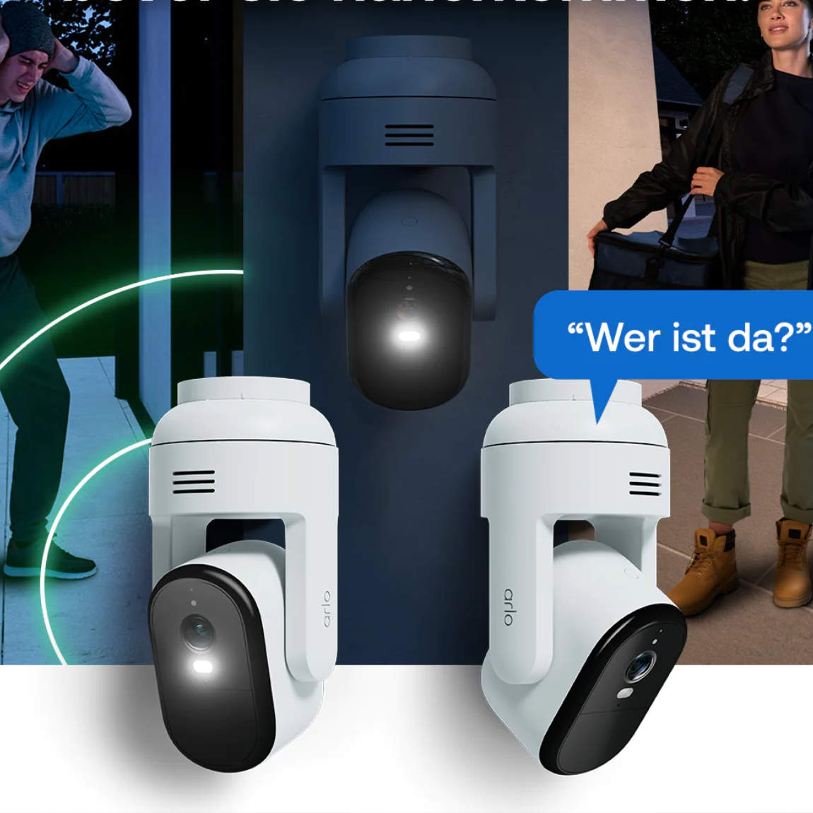 Thumbnail - Arlo Essential 3 2K PTZ-Sicherheitskamera - 2er-Set - Weiß