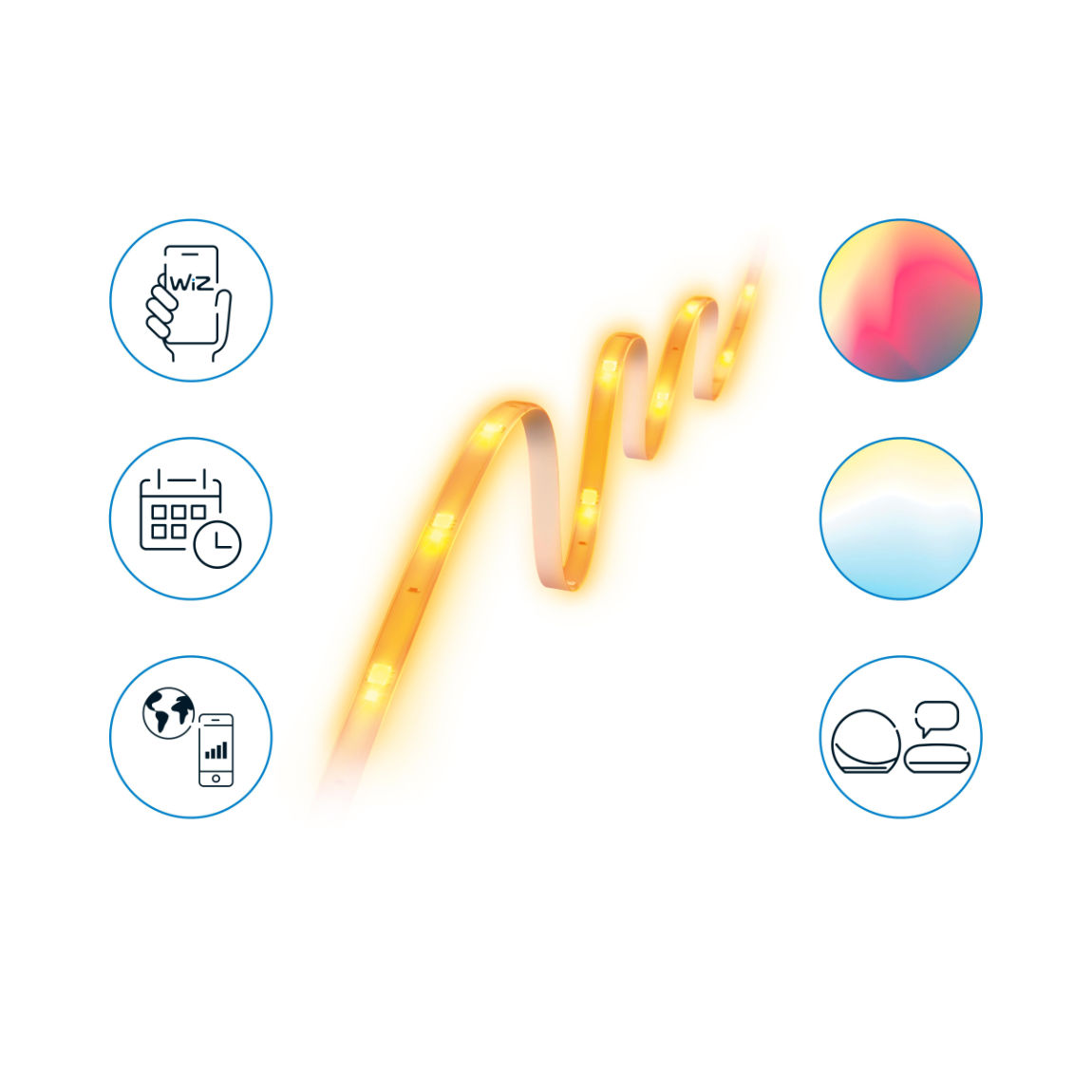 Thumbnail - WiZ LED Strip Tunable White & Color 4m - Weiß