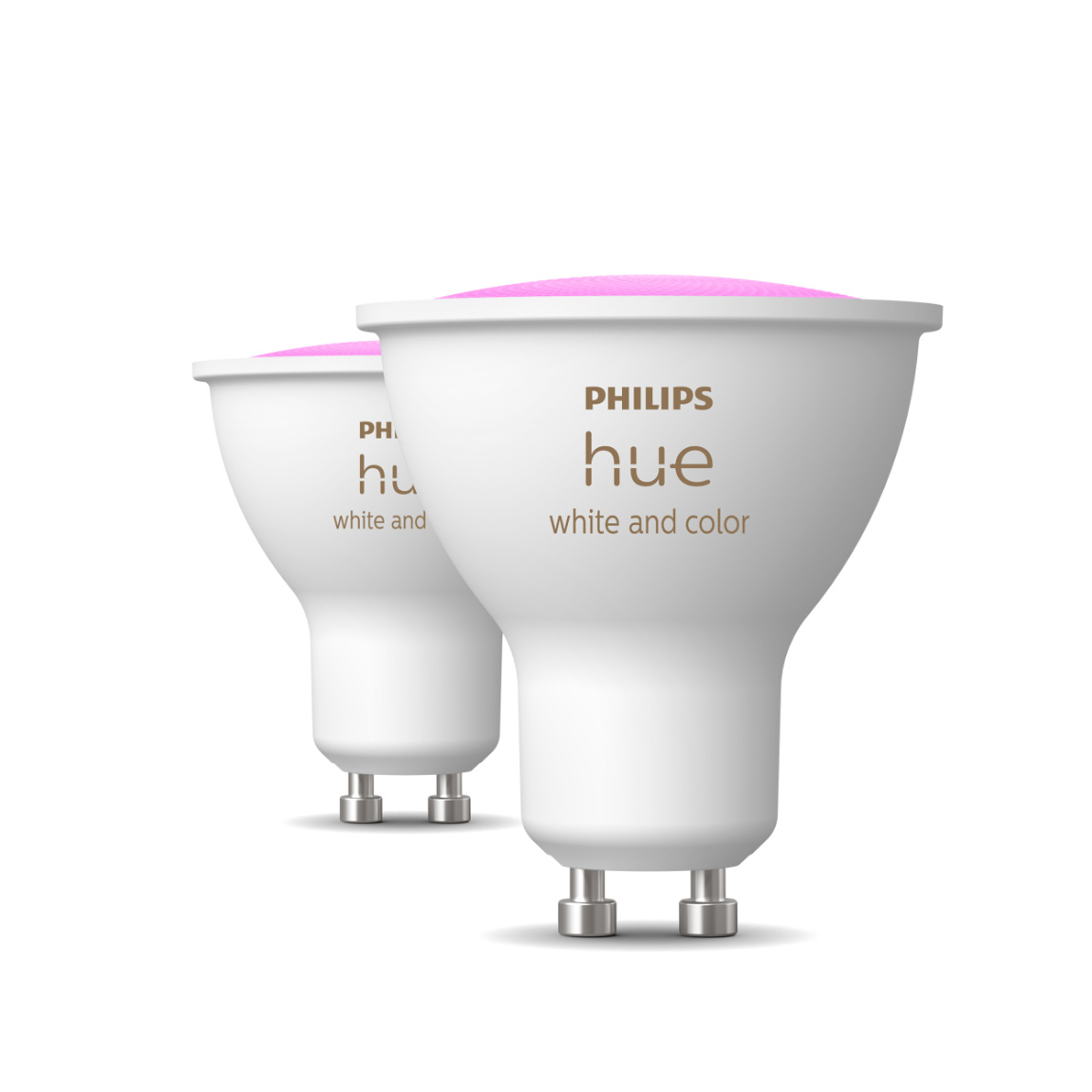 Philips Hue White & Color Ambiance GU10 LED Lampe 400lm - 2er-Set - Wei&szlig;