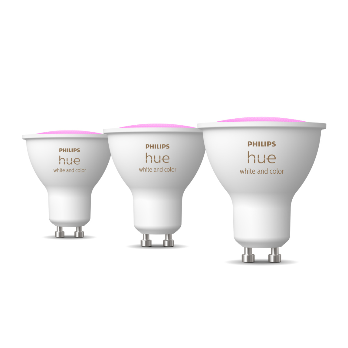 Philips Hue White & Color Ambiance GU10 LED Lampe 400lm - 3er-Set - Wei&szlig;