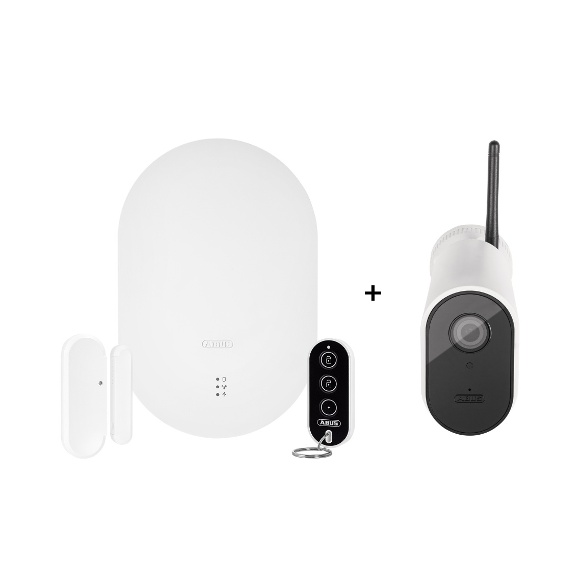 ABUS Smartvest Pro Funk-Alarmanlage - Starter-Set + SmartLook - 4K WLAN-Außenkamera