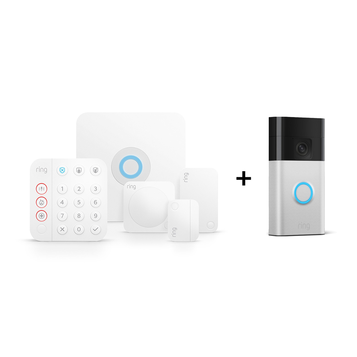 Ring Alarm 2.0 Sicherheitssystem - Komplett-Set + Battery Video Doorbell