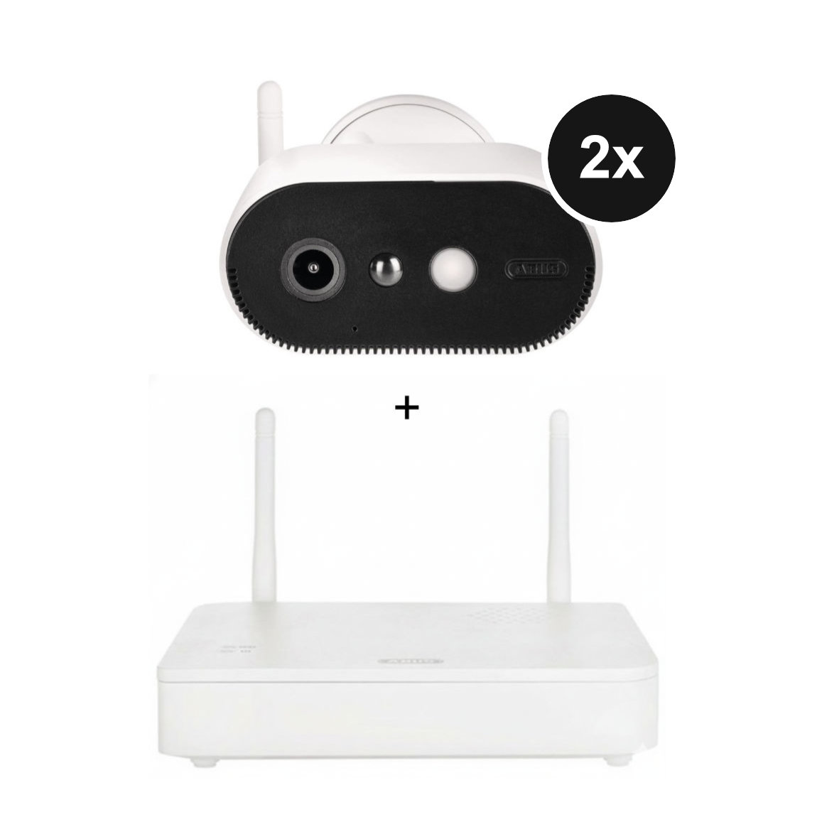 ABUS Akku Kamera Pro + Basisstation - Weiß