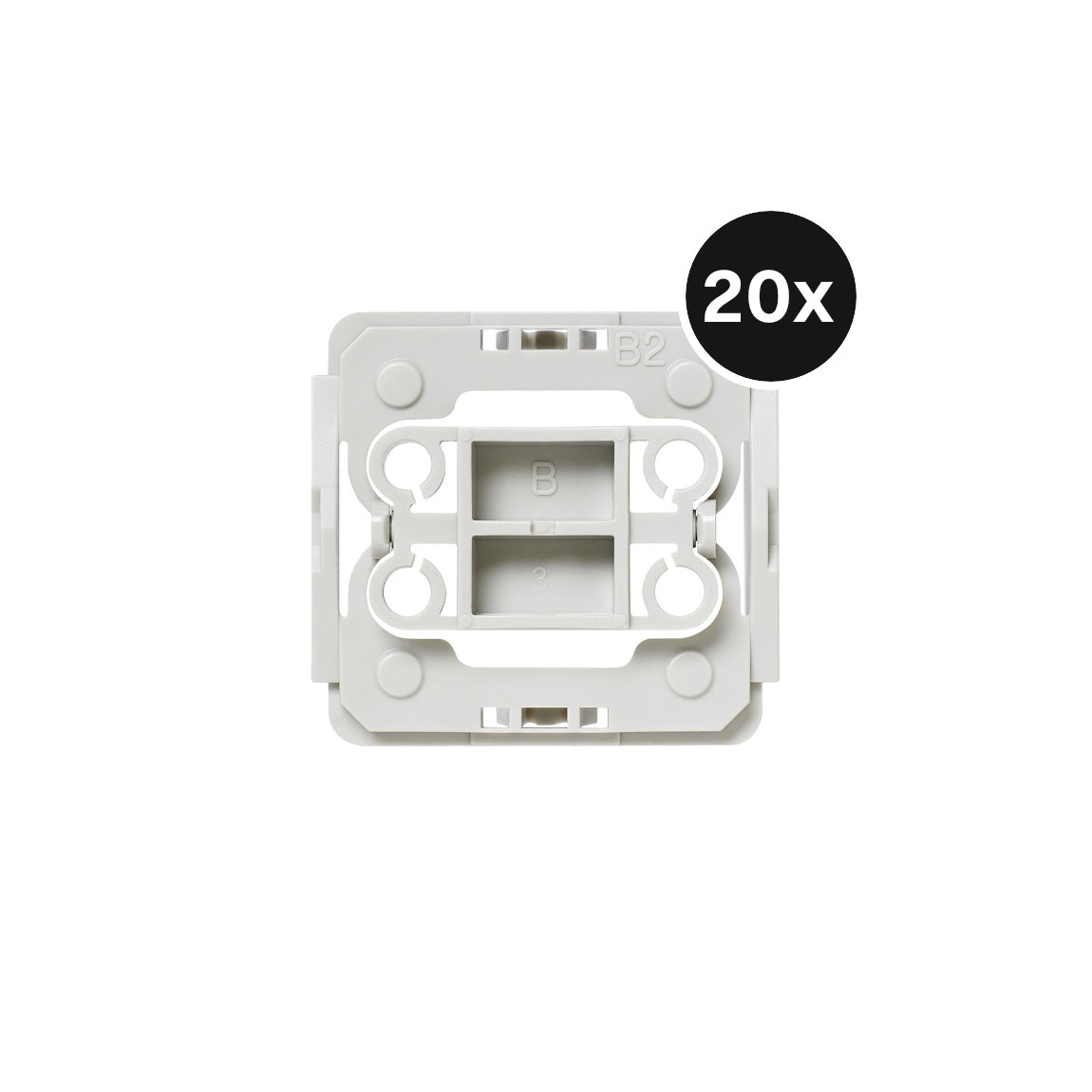 Homematic Adapter-Set Berker B2, 20er Set - Weiß