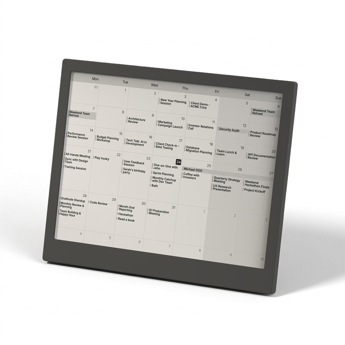 TRMNL X - Smartes E-Ink Display (10.3") inkl. Battery Upgrade - Schwarz