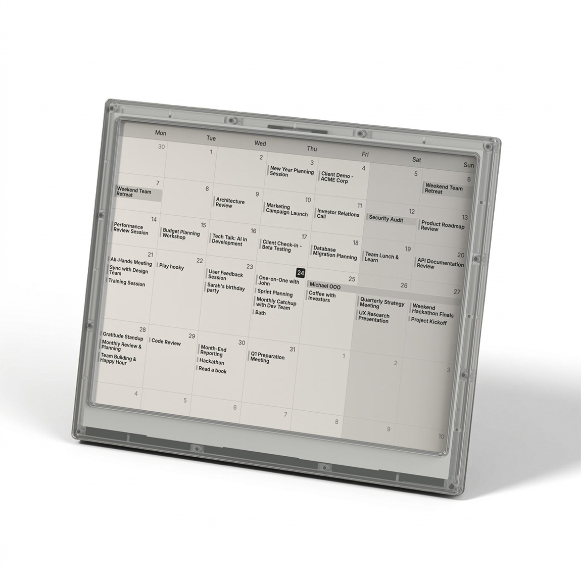 TRMNL X - Smartes E-Ink Display (10.3") inkl. Battery Upgrade - Transparent