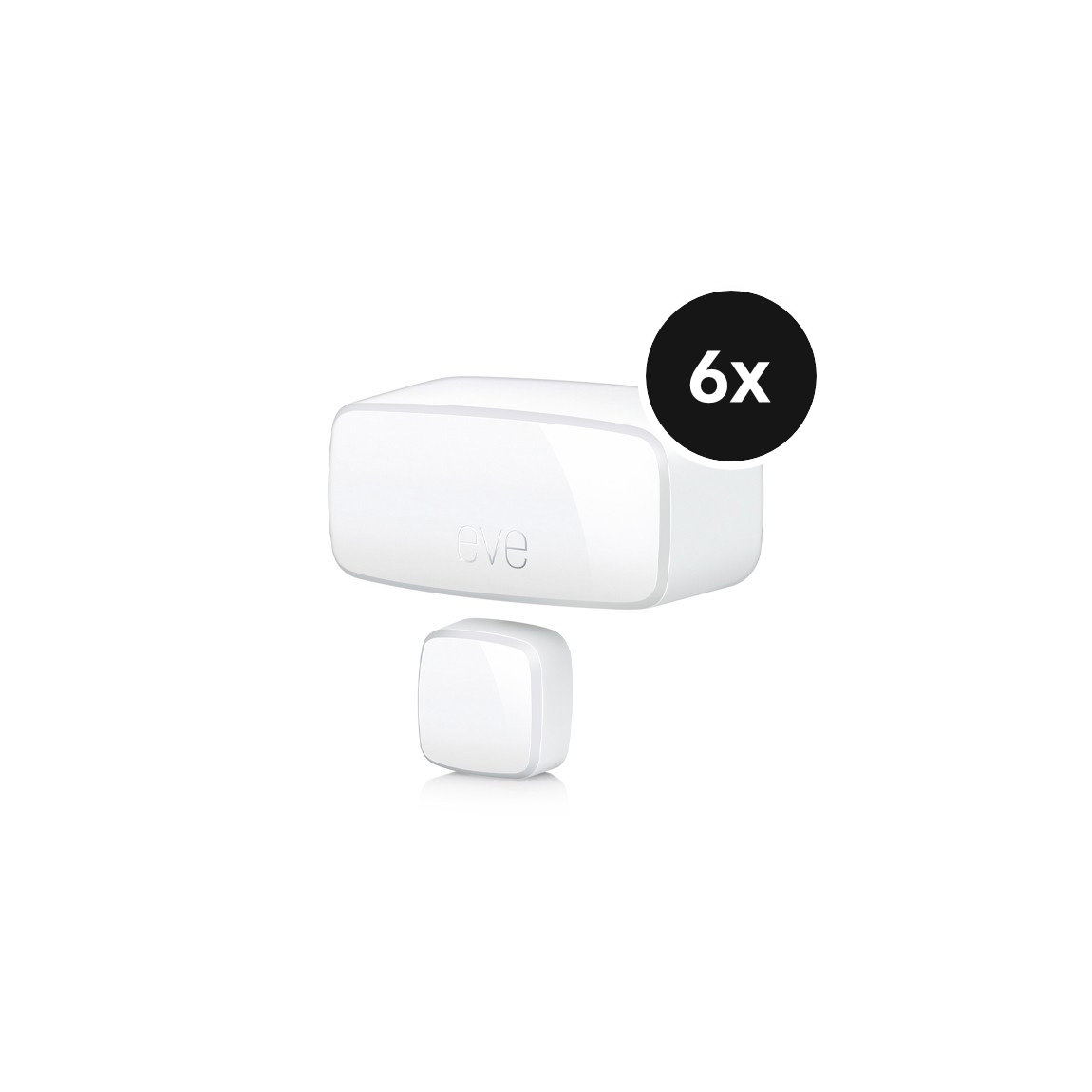Eve Door & Window Matter 6er-Set - Kabelloser Tür-/Fensterkontaktsensor