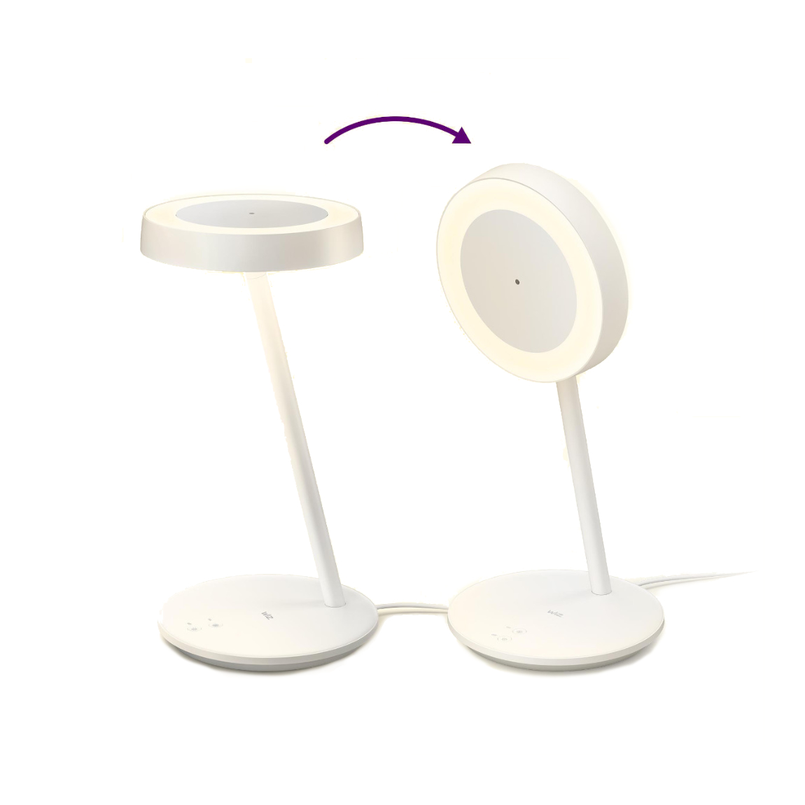 WiZ Portrait - Smarte Schreibtischlampe mit Ringlicht - Weiß