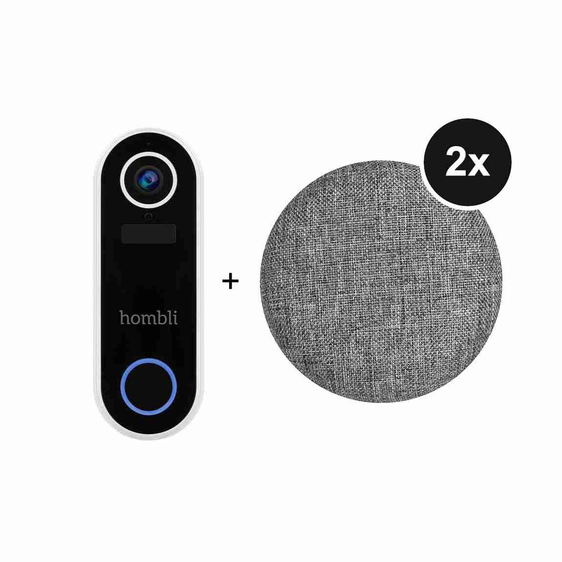 Hombli Smart Doorbell 2 inkl. Chime 2 - Schwarz