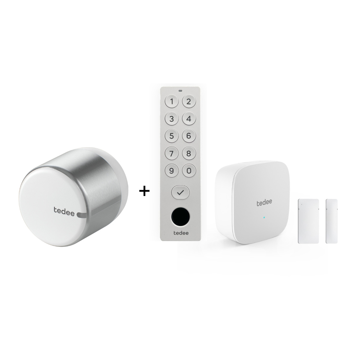 tedee Starter Set - mit Bridge, Lock GO 2 Türschloss - Aluminium + Keypad Pro - Image 10
