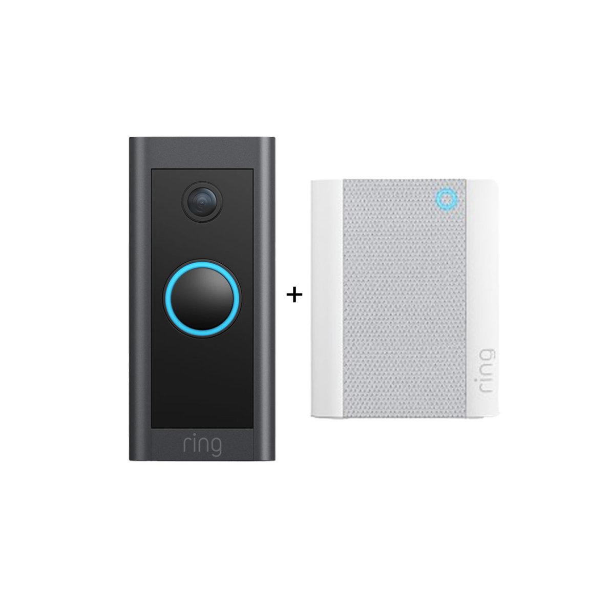 Ring Video Doorbell Wired + Ring Chime Gen. 2 Bundle Image