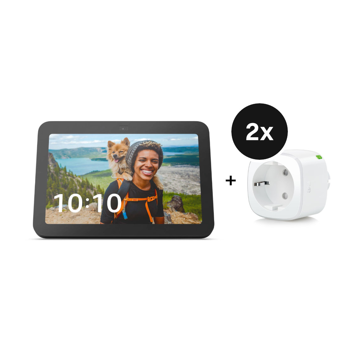 Amazon Echo Show 8 - 2023 + Eve Energy Matter - 2er-Set