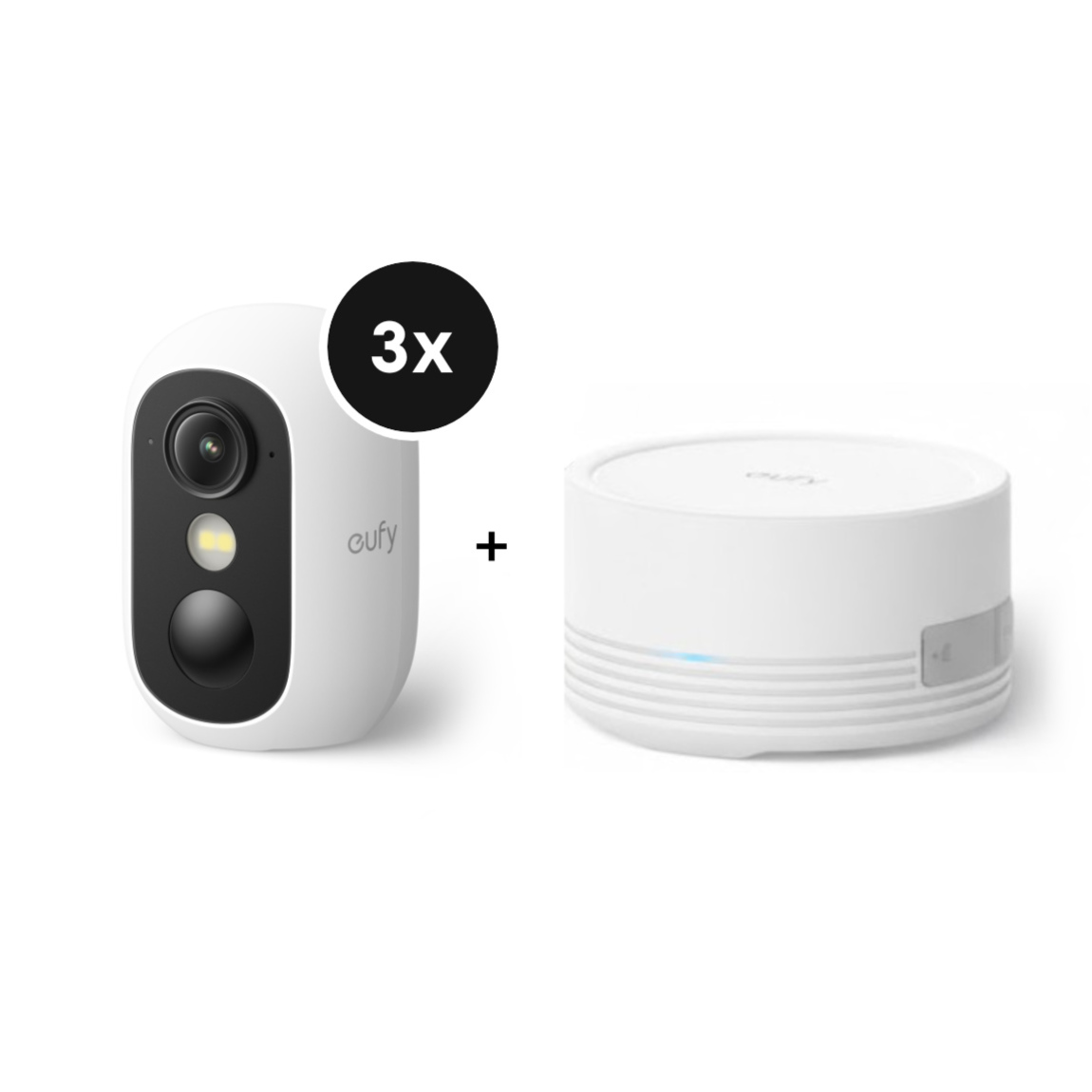 eufyCam C35 - 3er-Kamera-Set mit Homebase Mini