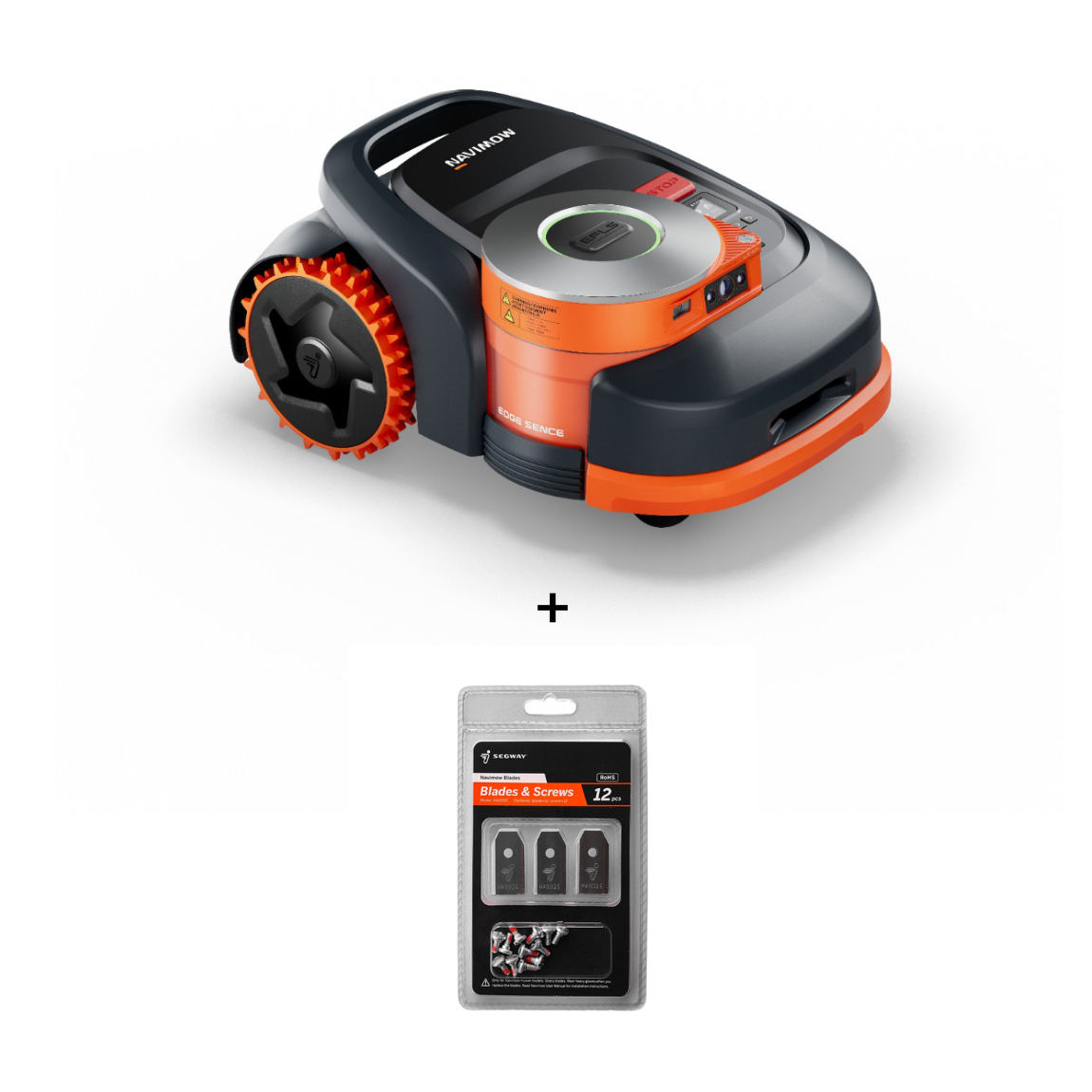 Segway Navimow H210E, bis 1000 m² + gratis Ersatzmesser - 12er-Set