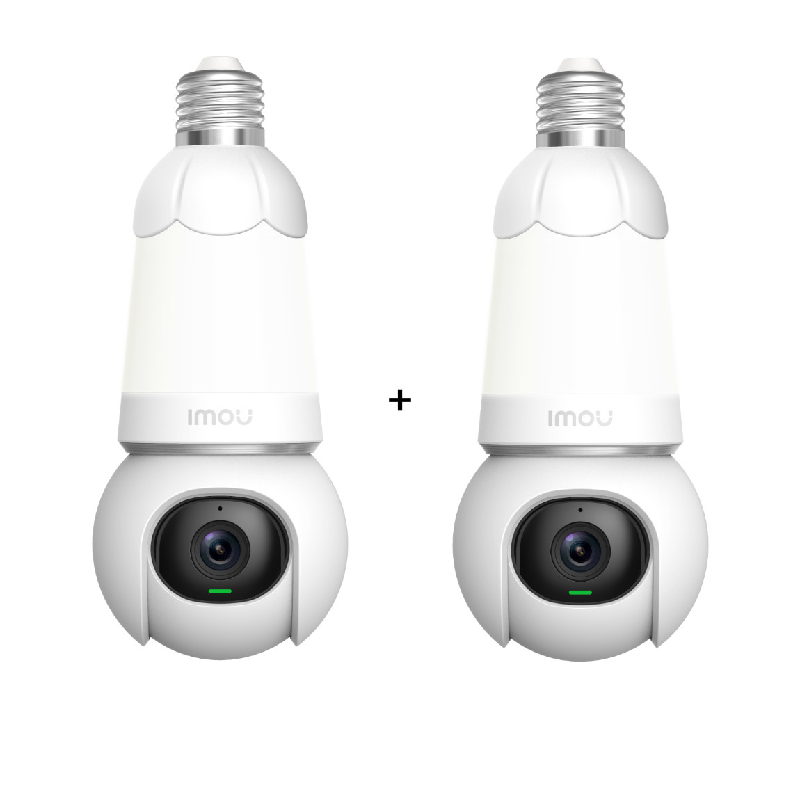 Imou Bulb Cam - 2K WLAN-Kamera mit Schwenk-/Neigefunktion für E27-Lampenfassungen - 2er-Set
