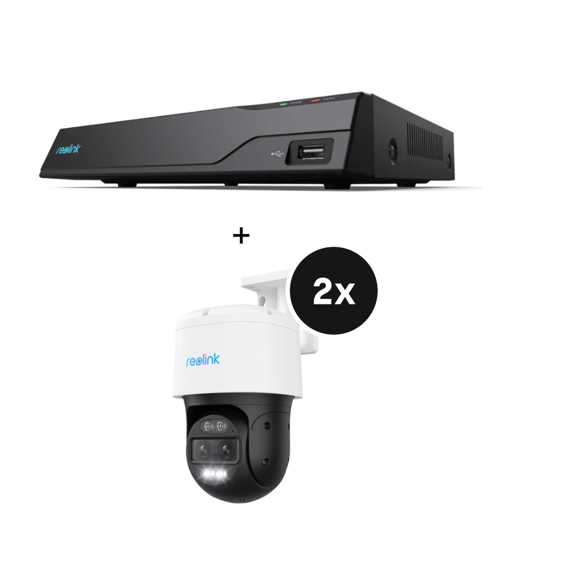 Reolink Set - mit NVS8 Netzwerkrekorder + 2 Trackmix Series P760 - Weiß