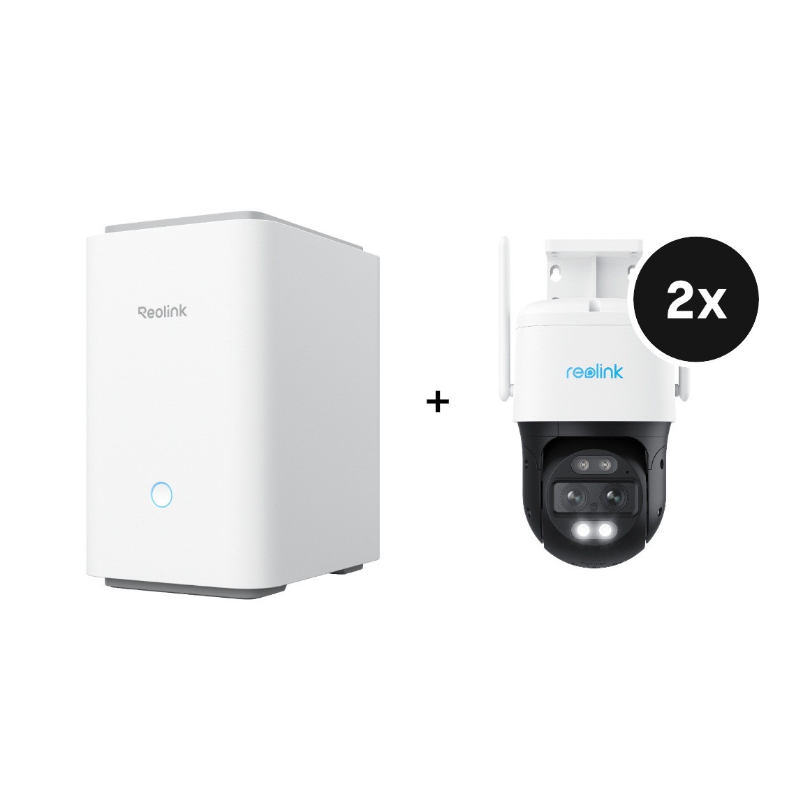 Reolink Starter Set - mit Hub P1 + 2 Trackmix Series W760 - Weiß