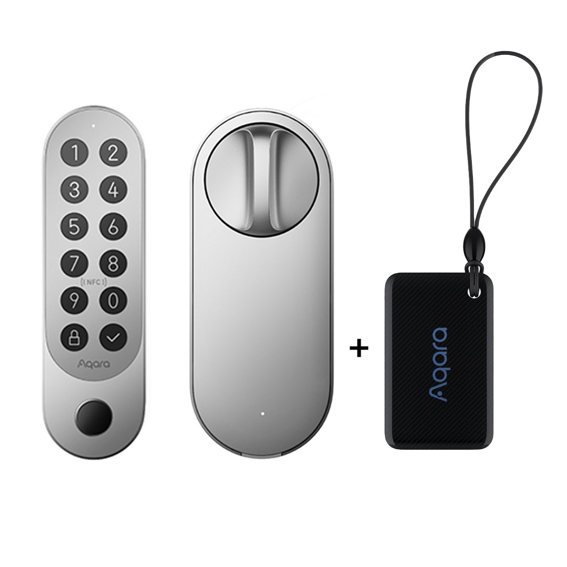 Aqara Smart Lock U200 Kit - Türschloss mit Keypad + gratis Fob und Zubehör - Silber