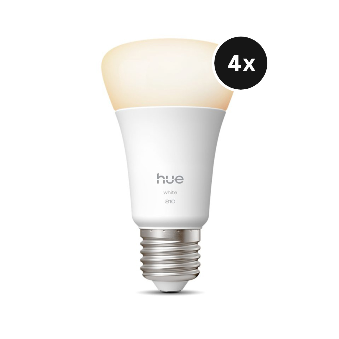 Philips Hue White Ambiance E27 60W LED Lampe - 4er-Set - Weiß