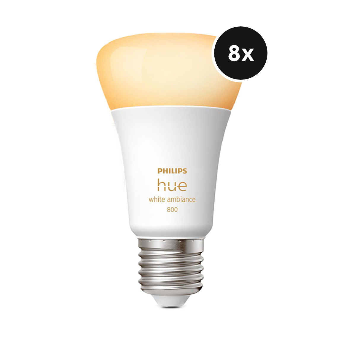 Philips Hue White Ambiance E27 800lm - 8er-Set