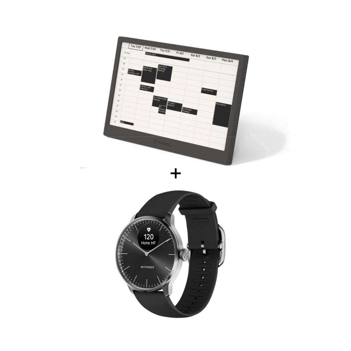 "TRMNL Original - E-Ink Display (7.5") + Withings ScanWatch Light - Hybrid Smartwatch "