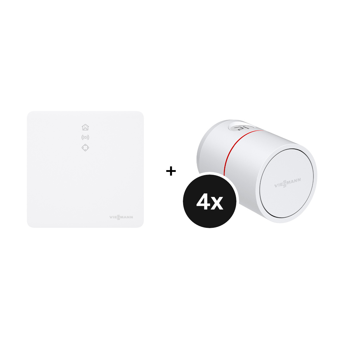Viessmann Starter-Set - Vitoconnect + ViCare Heizkörperthermostat 4er-Set