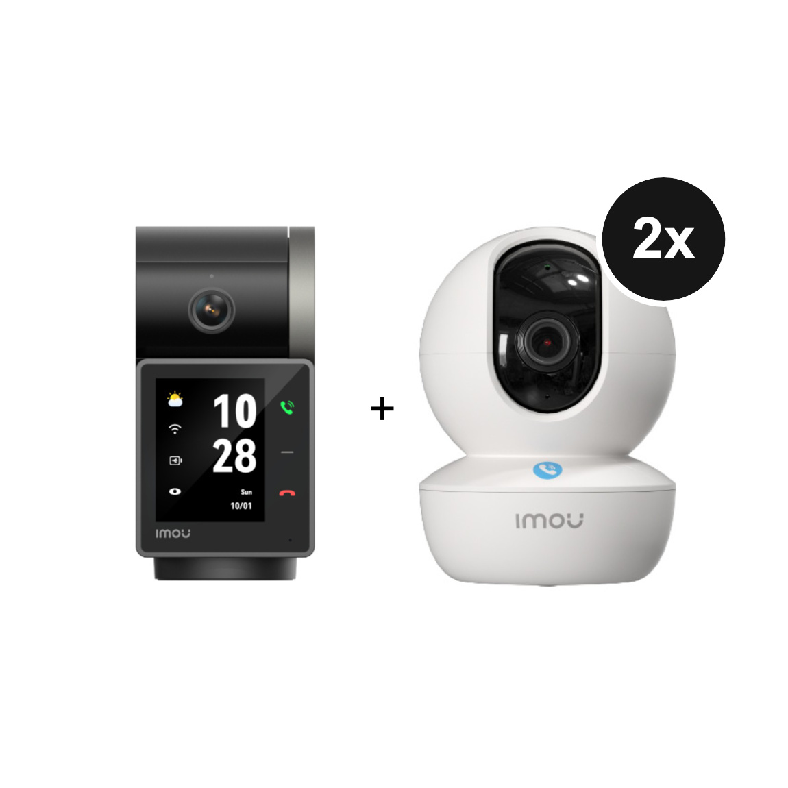 Imou Rex VT Pro - 3K Innenkamera mit Schwenk-/Neigefunktion & Display - Schwarz