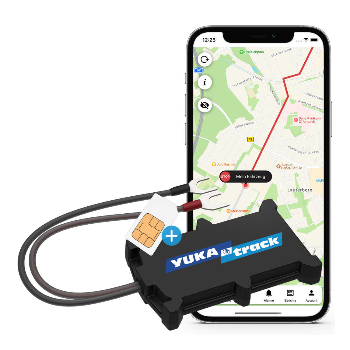 GPS-Tracker easyWire (2G) GPS-Geräte europaweite Datenflat für 12 Monate schwarz