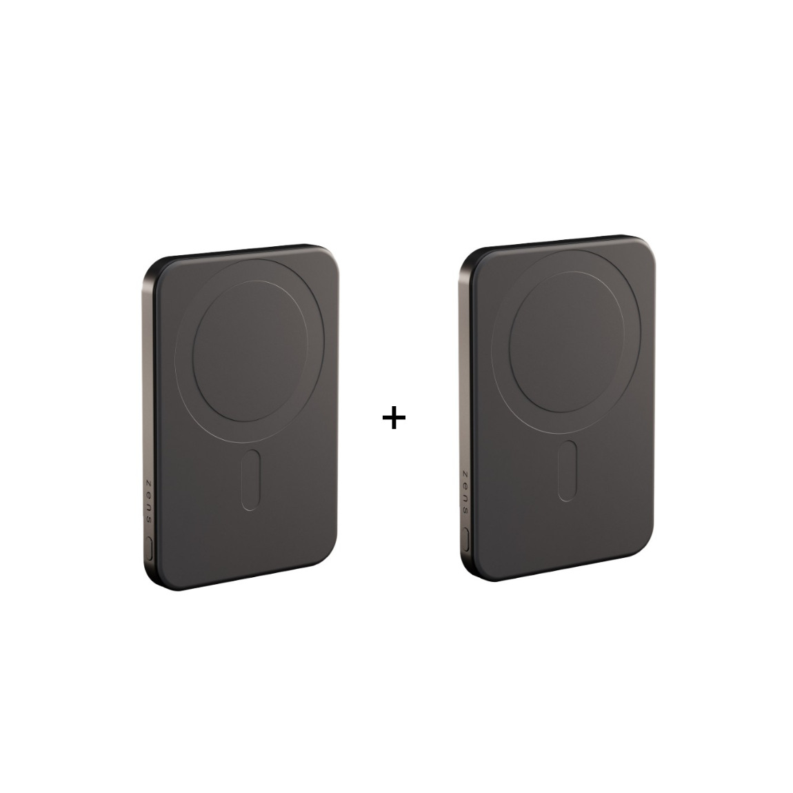 Zens Powerbank Pro 1 - Schlanker Zusatzakku mit 5.000 mAh, 15W - 2er-Set