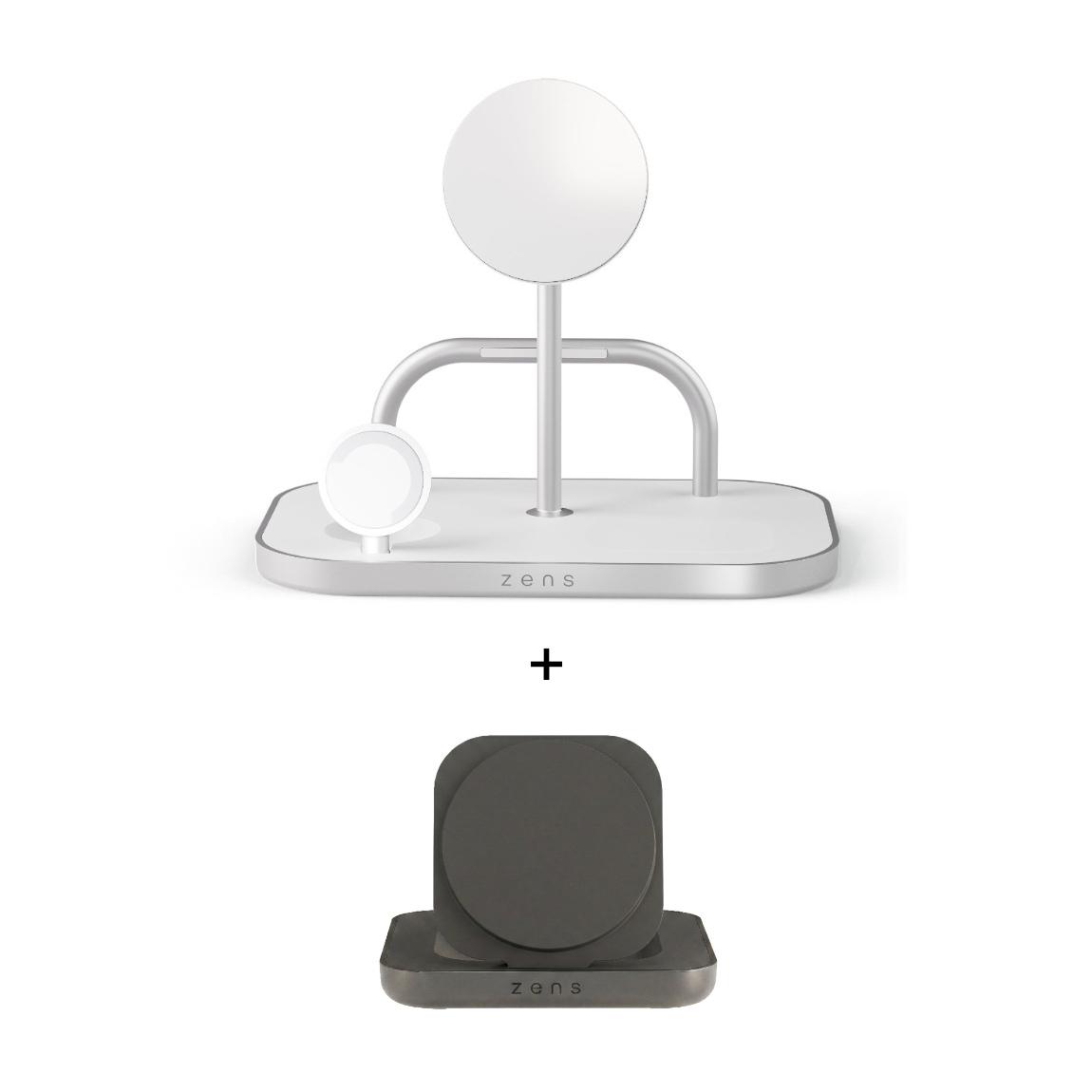 Zens Set - mit 4-in-1 Ladestation Wireless Charger + Magnetic Nightstand Charger